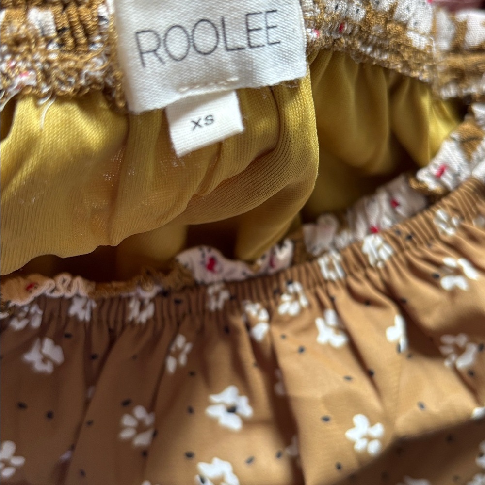 Roolee Goldenrod dress Floral mustard Dress size XS - Picture 12 of 12